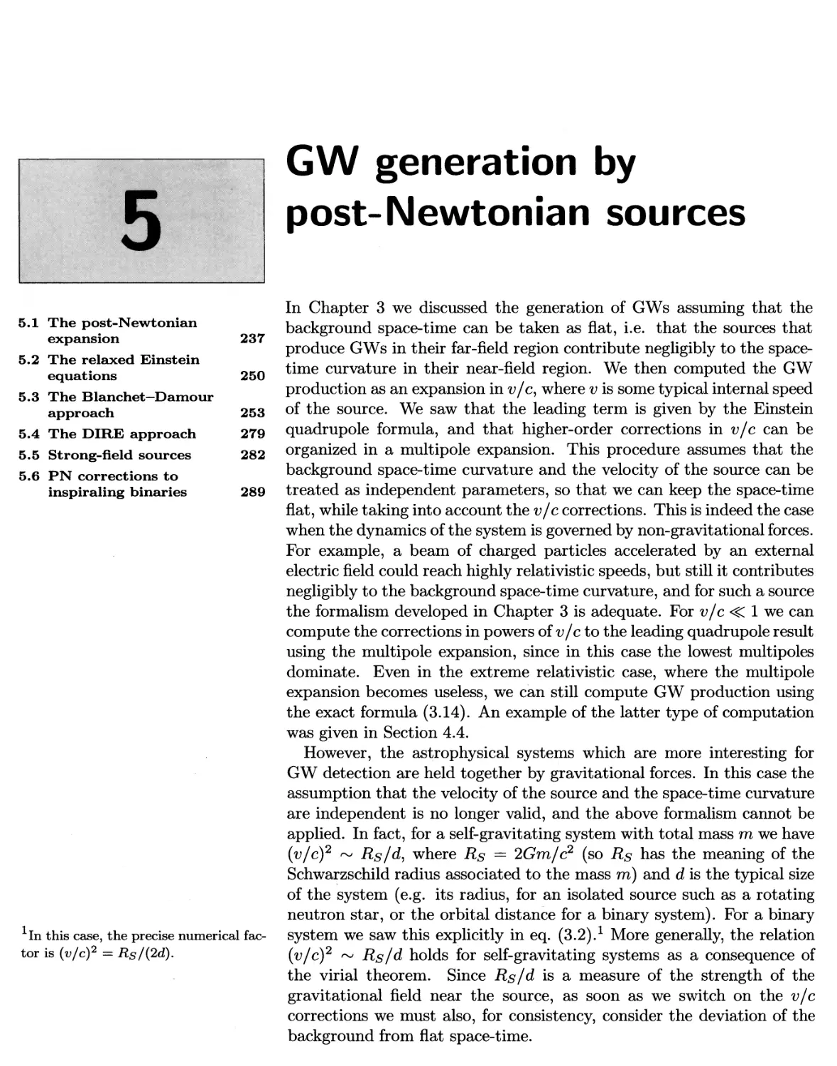 5 GW generation by post-Newtonian sources 236