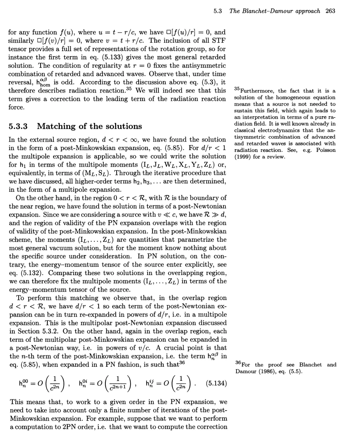 5.3.3 Matching of the solutions 263