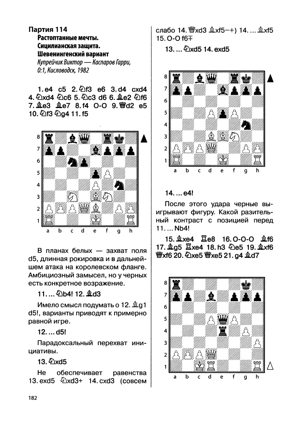 Партия 114. Купрейчик Виктор — Каспаров Гарри, 0:1, Кисловодск, 1982