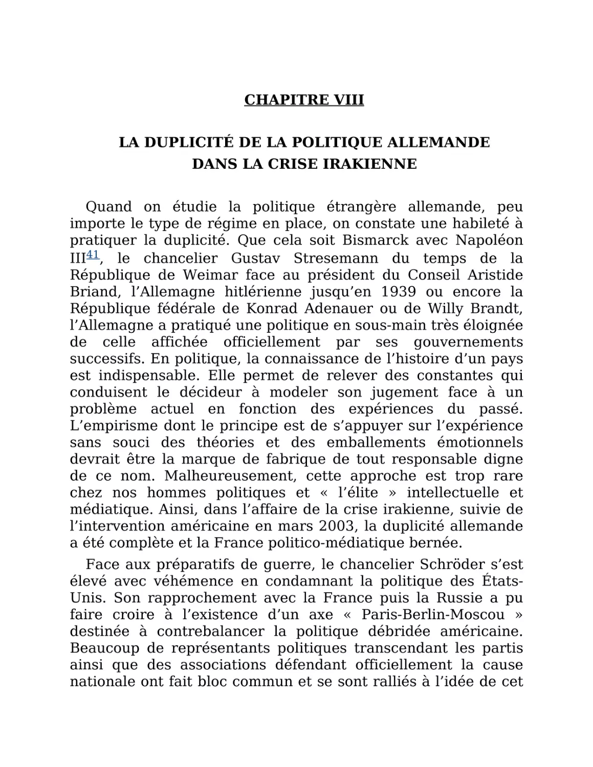 La duplicité de la politique allemande dans la crise irakienne