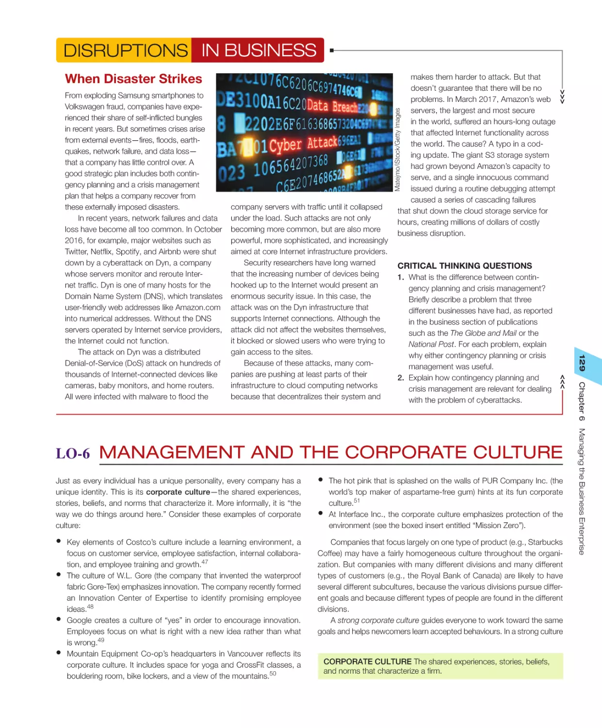 LO‐6 Management and the Corporate Culture