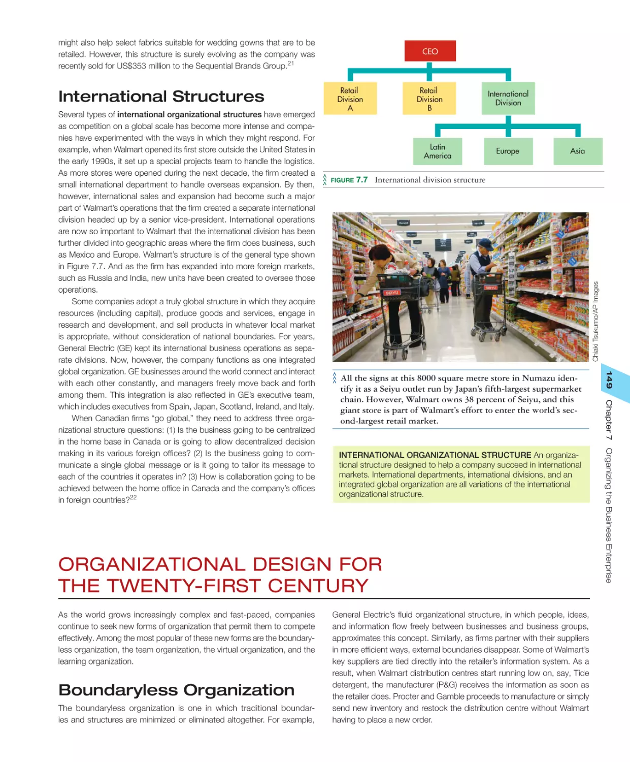 International Structures
Organizational Design for the Twenty‐First Century
Boundaryless Organization