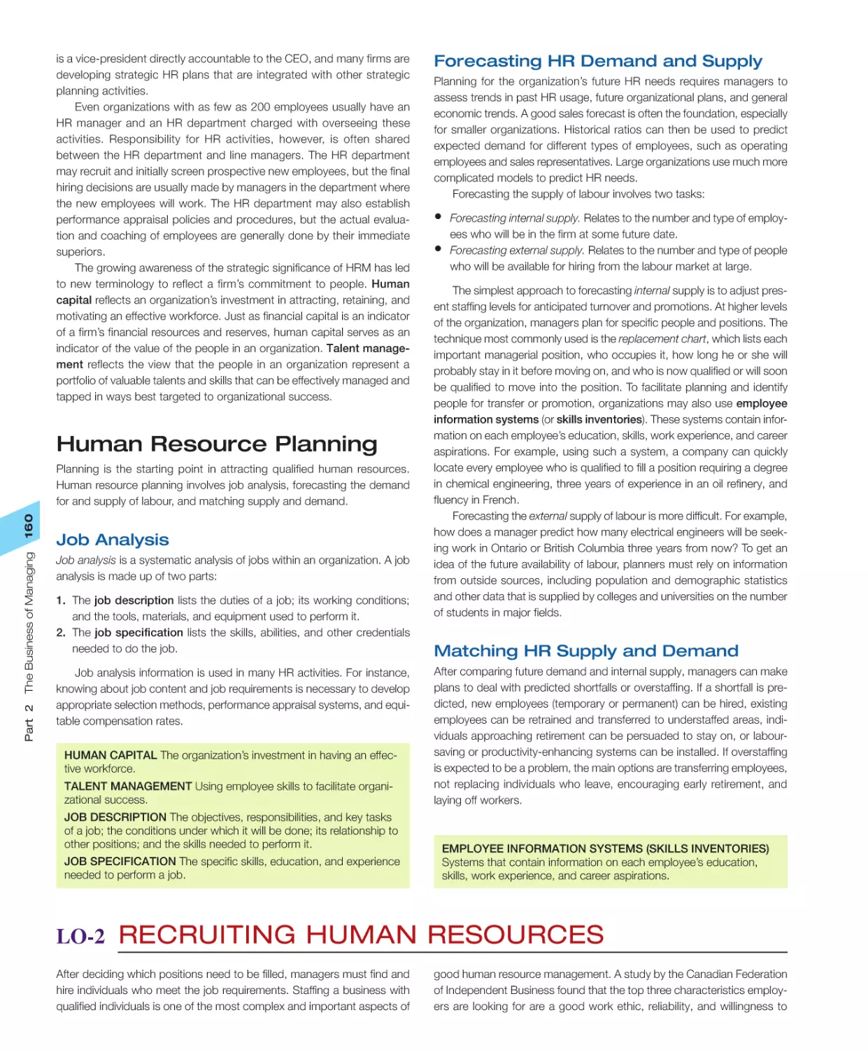 Human Resource Planning
LO‐2 Recruiting Human Resources