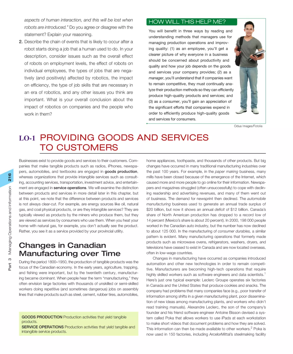 LO‐1 Providing Goods and Services to Customers