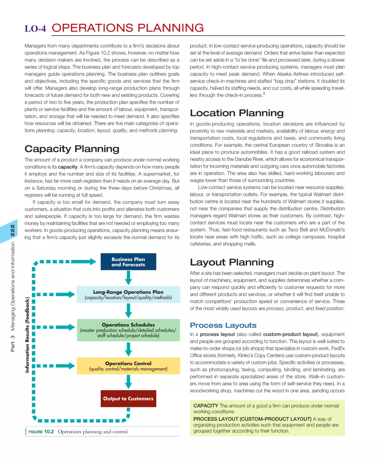 LO‐4 Operations Planning
Location Planning
Layout Planning