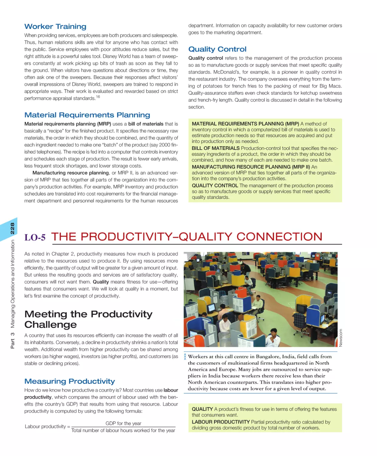 LO‐5 The Productivity–Quality Connection