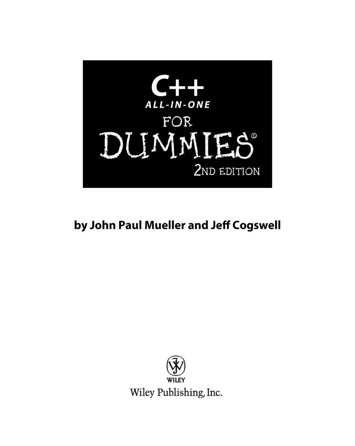 C++ All-In-One for Dummies, 2nd Edition