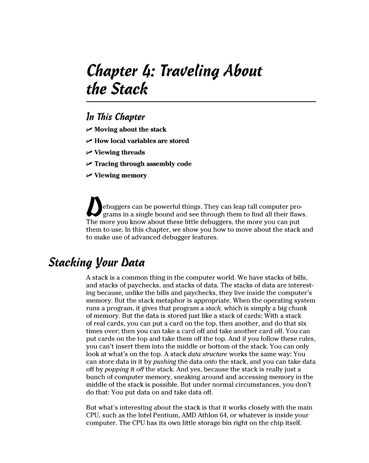 Chapter 4
Stacking Your Data
