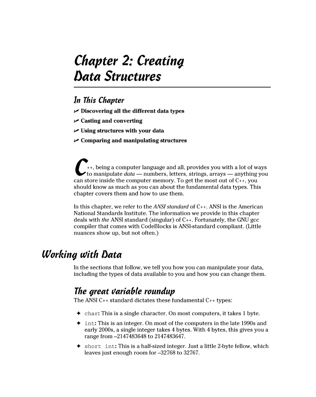 Chapter 2
Working with Data