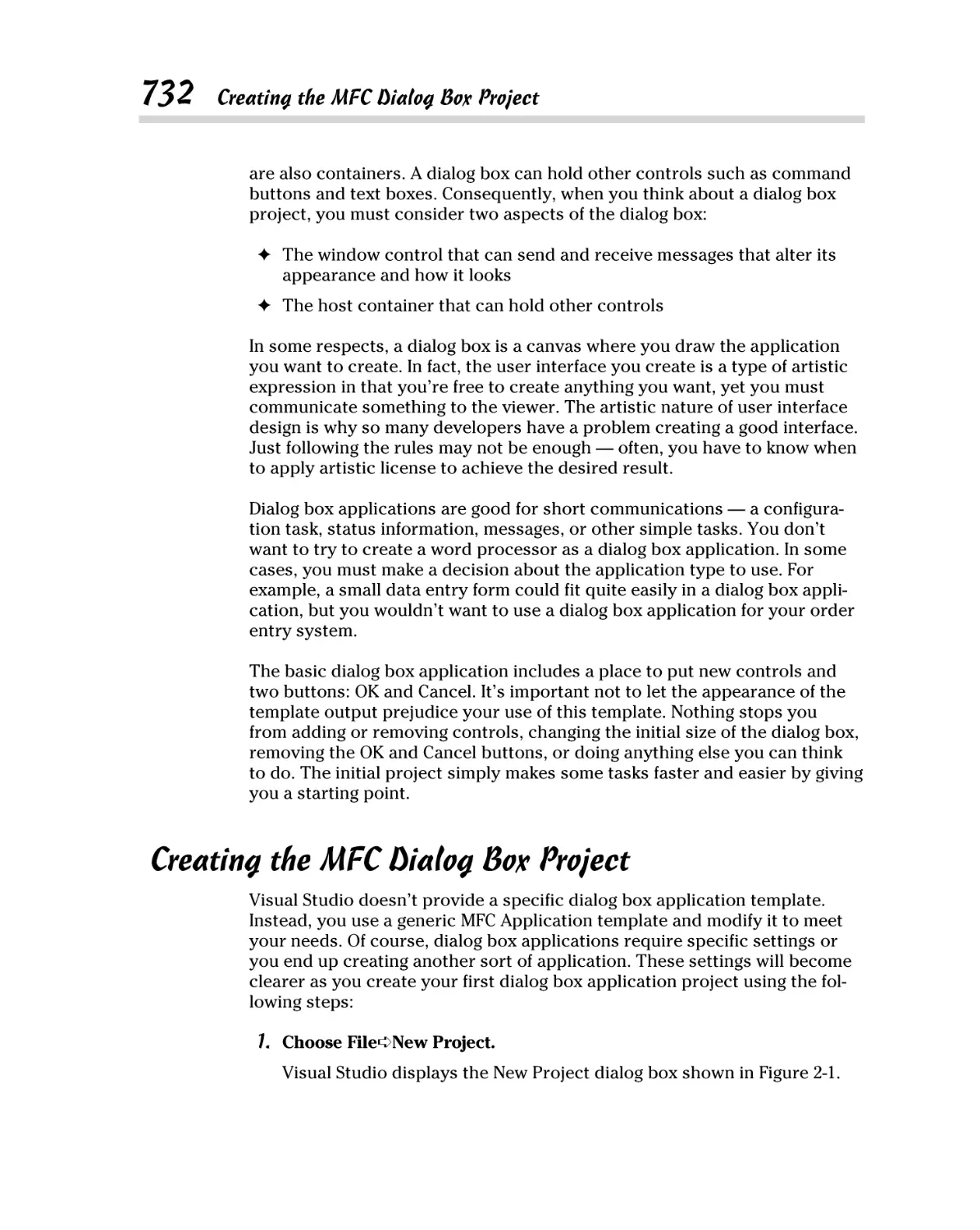 Creating the MFC Dialog Box Project