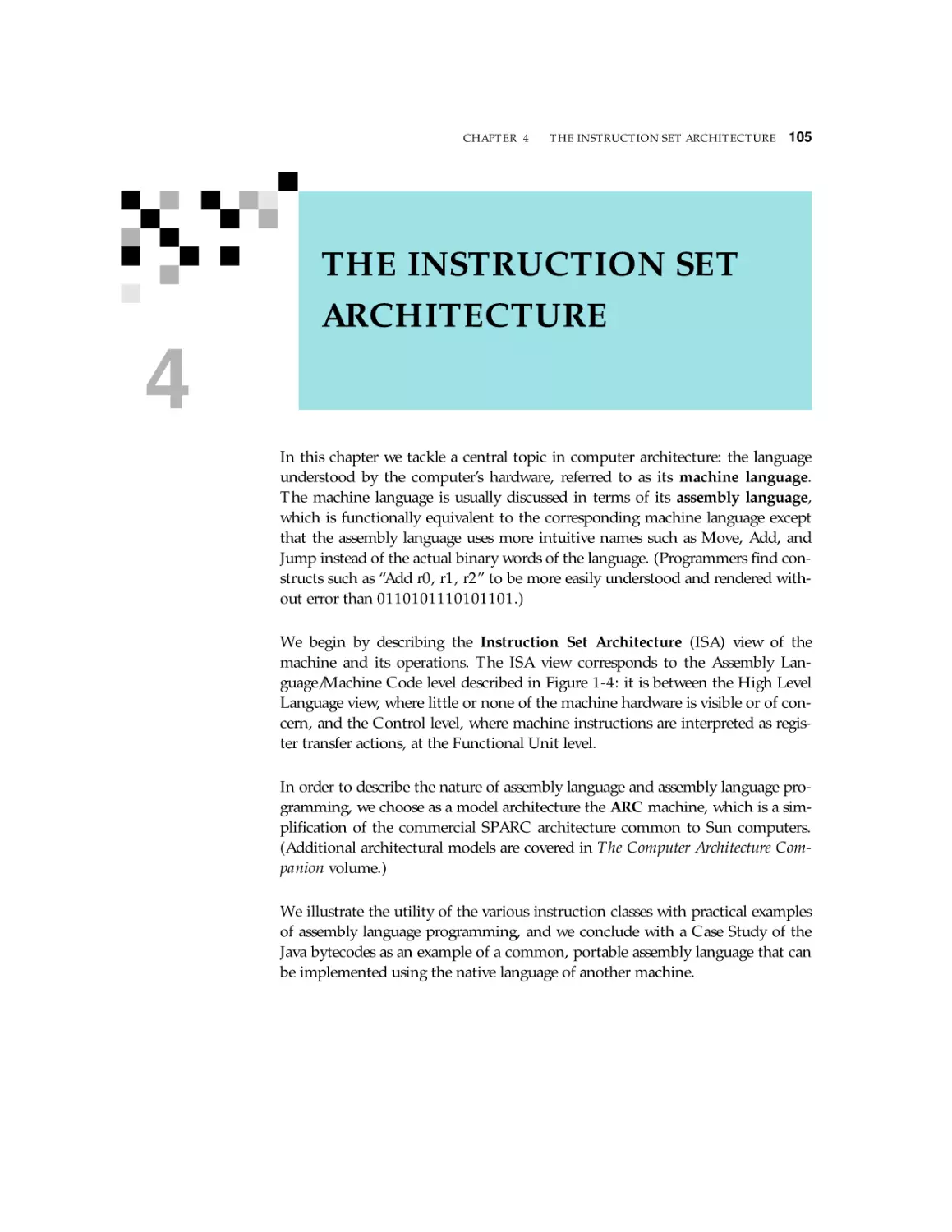 4. THE INSTRUCTION SET ARCHITECTURE