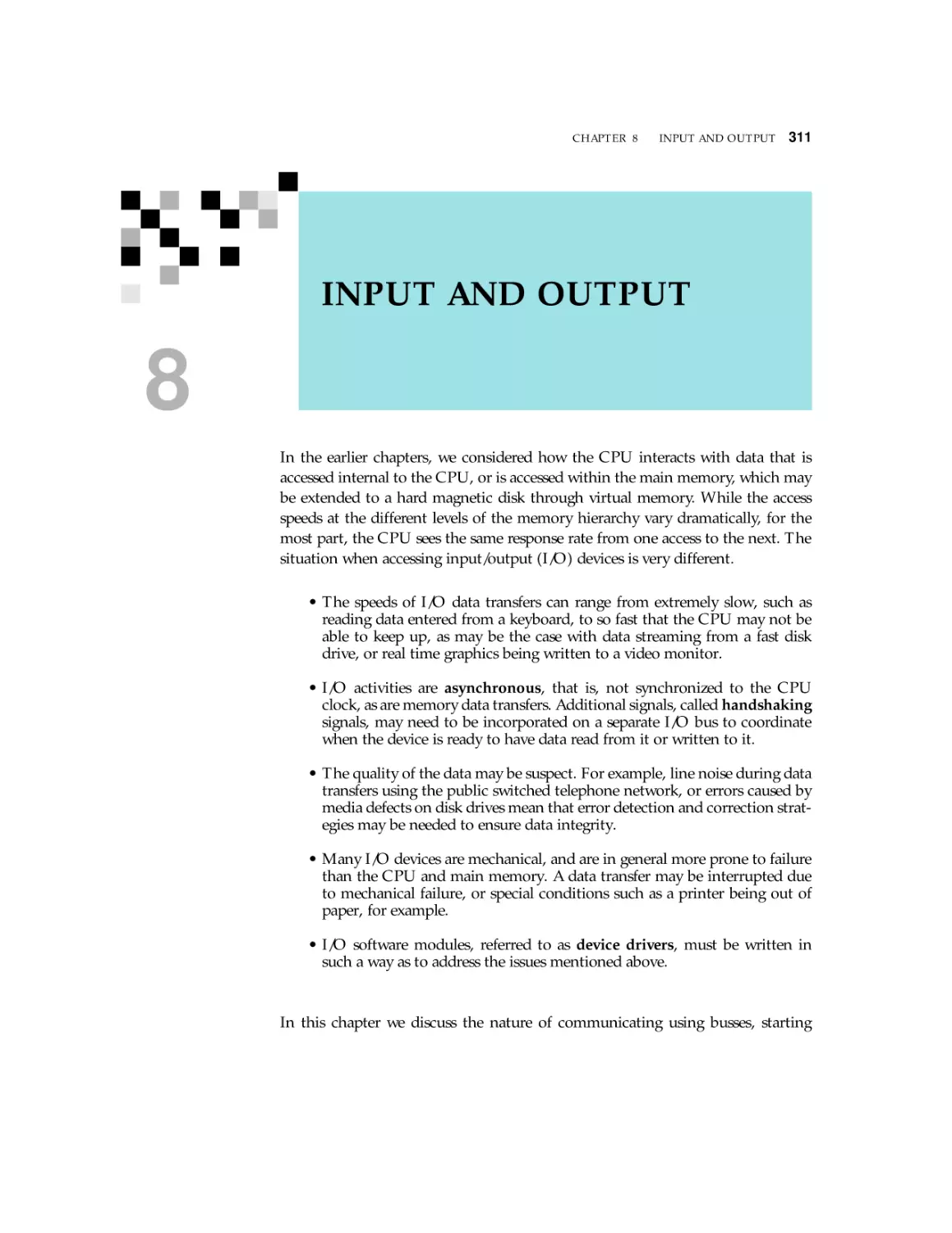 8. INPUT AND OUTPUT