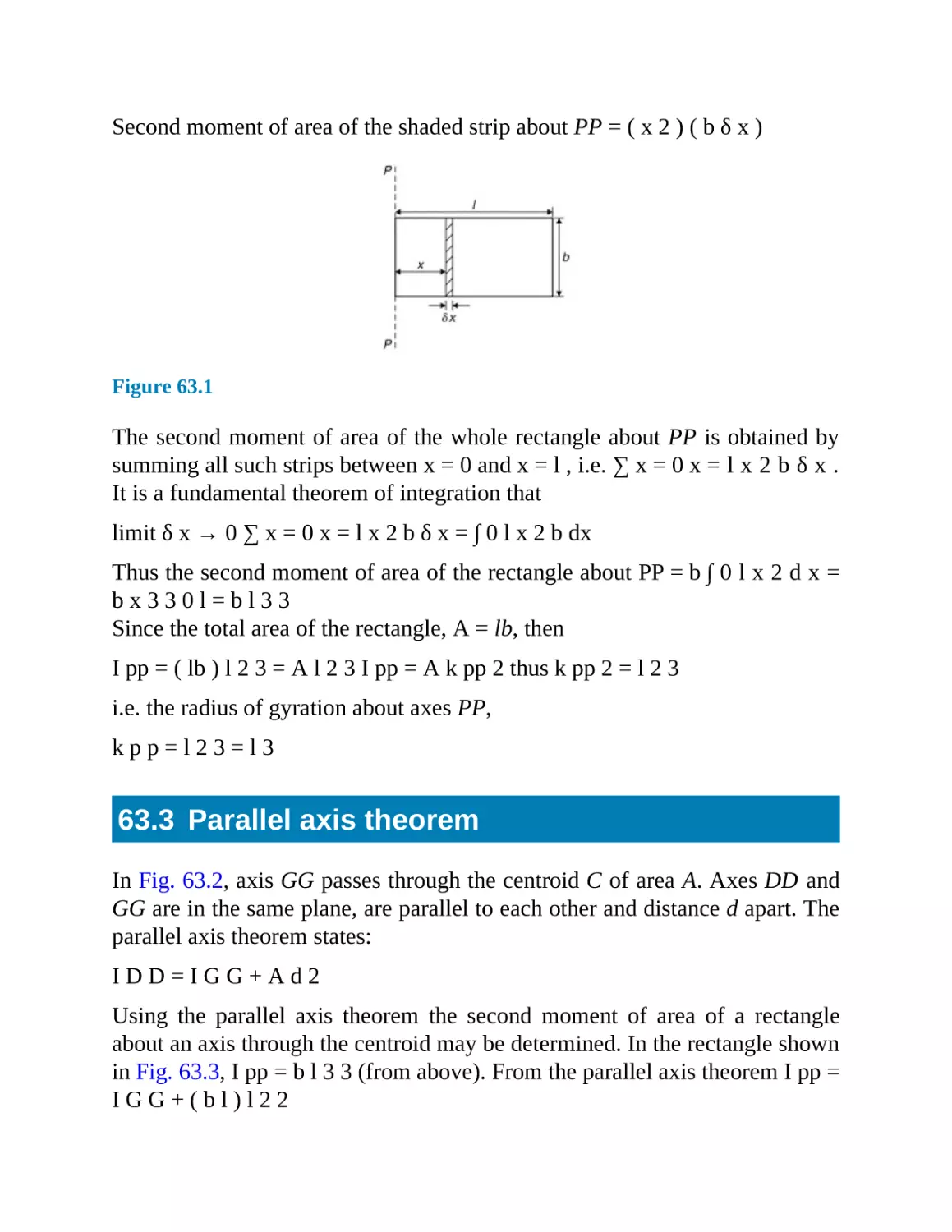 63.3 Parallel axis theorem