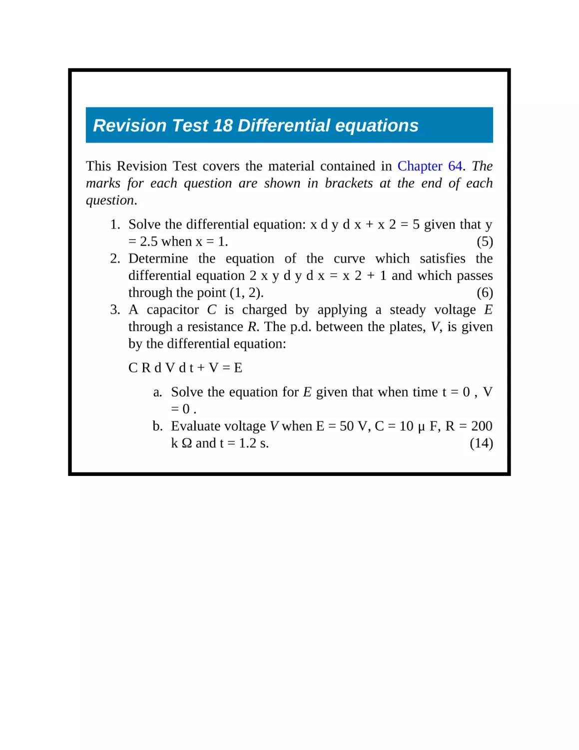 Revision Test 18