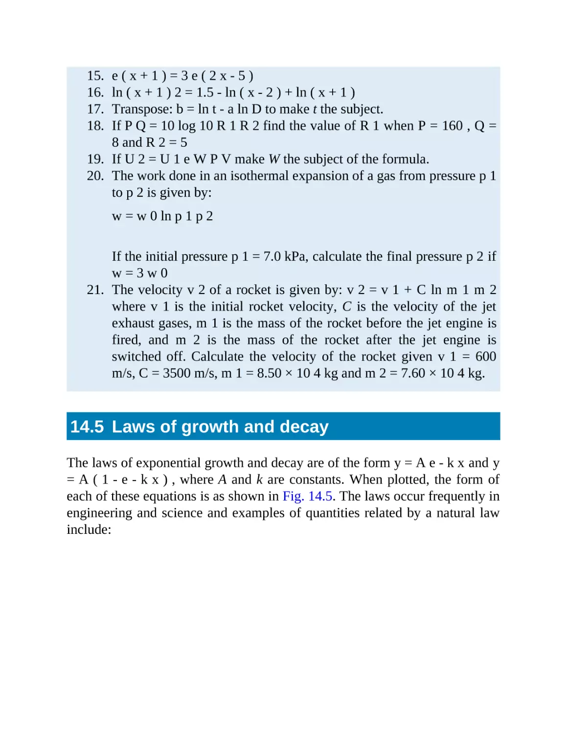 14.5 Laws of growth and decay