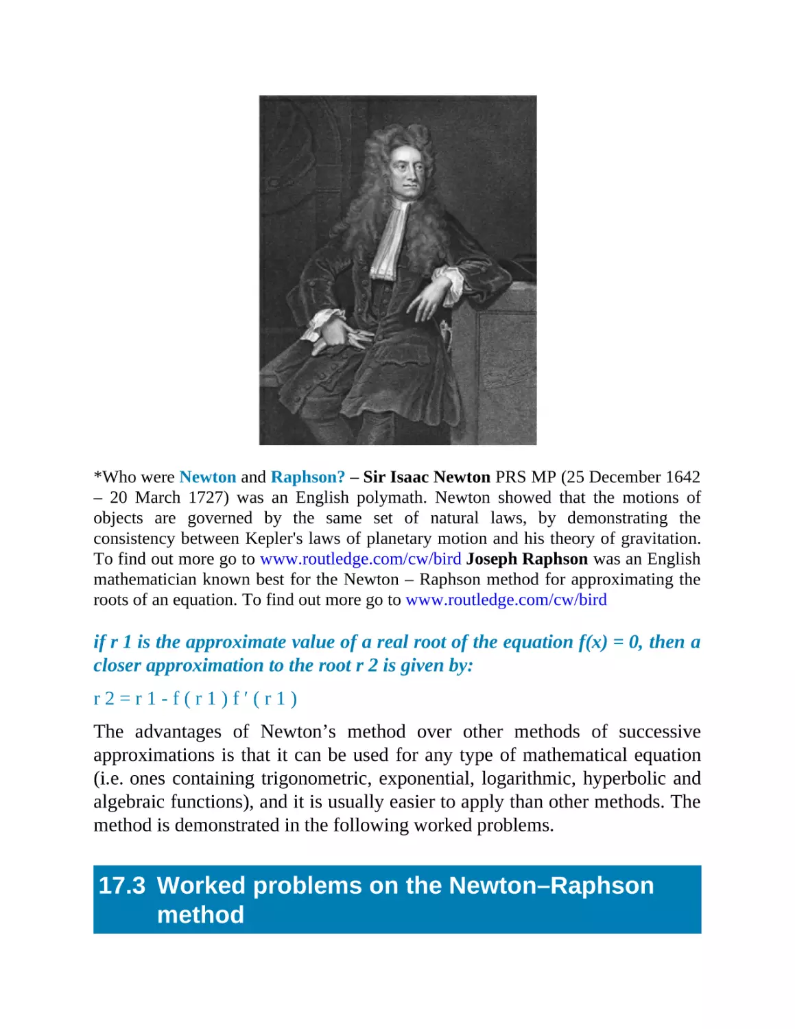 17.3 Worked problems on the Newton–Raphson method