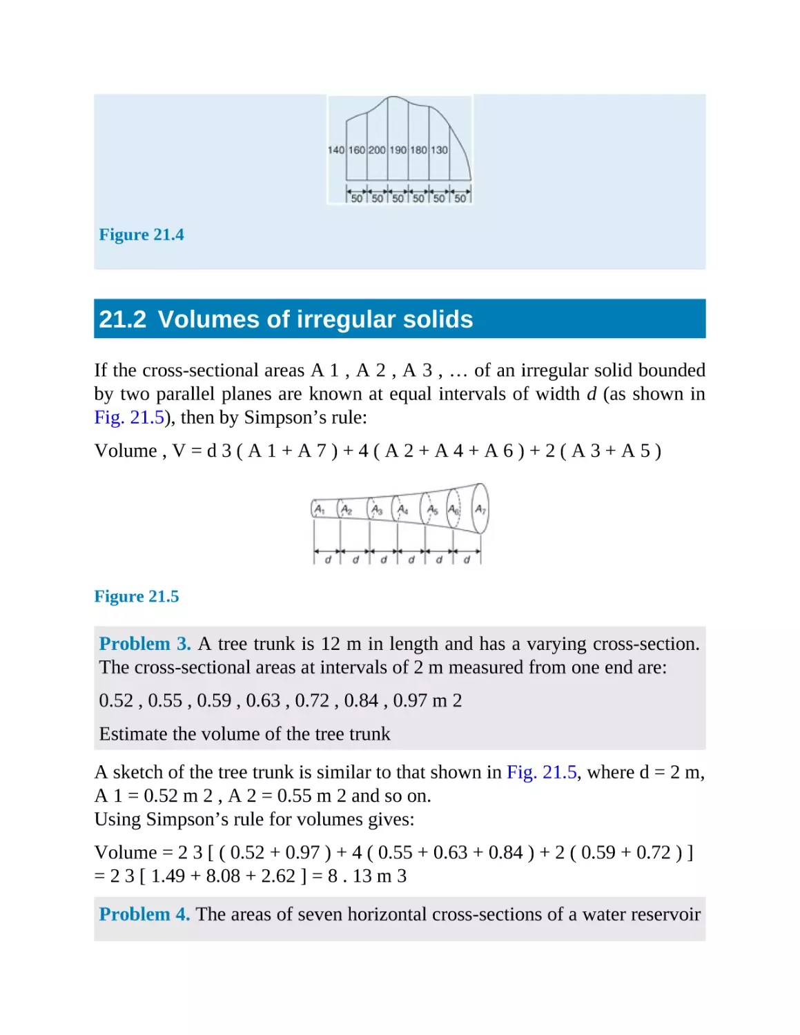 21.2 Volumes of irregular solids