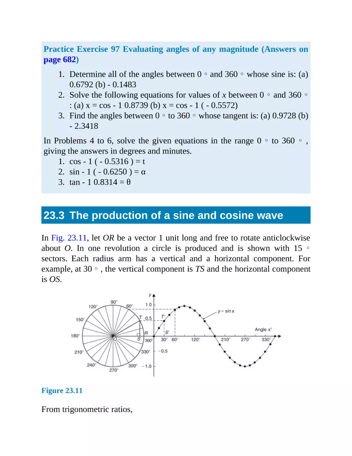 23.3 The production of a sine and cosine wave