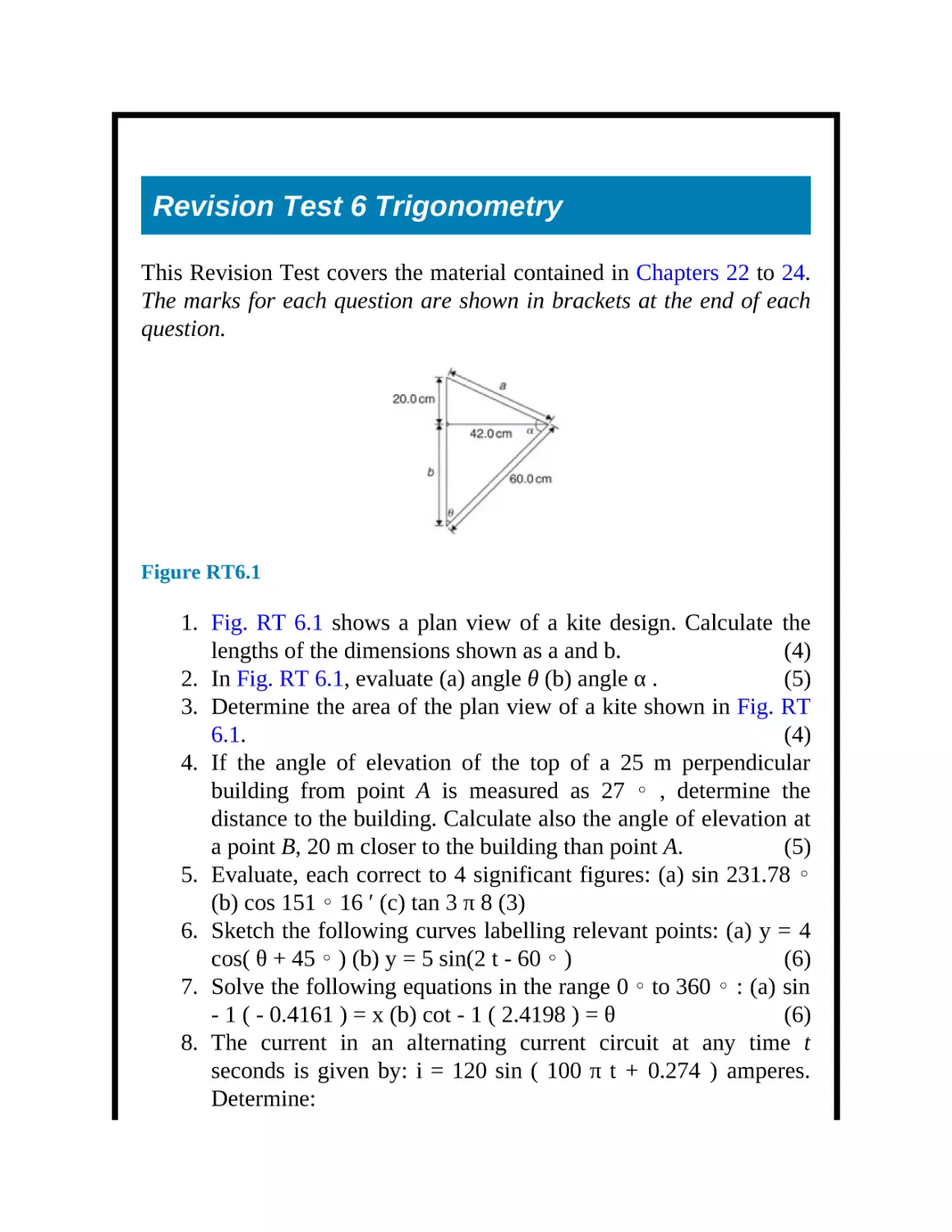 Revision Test 6