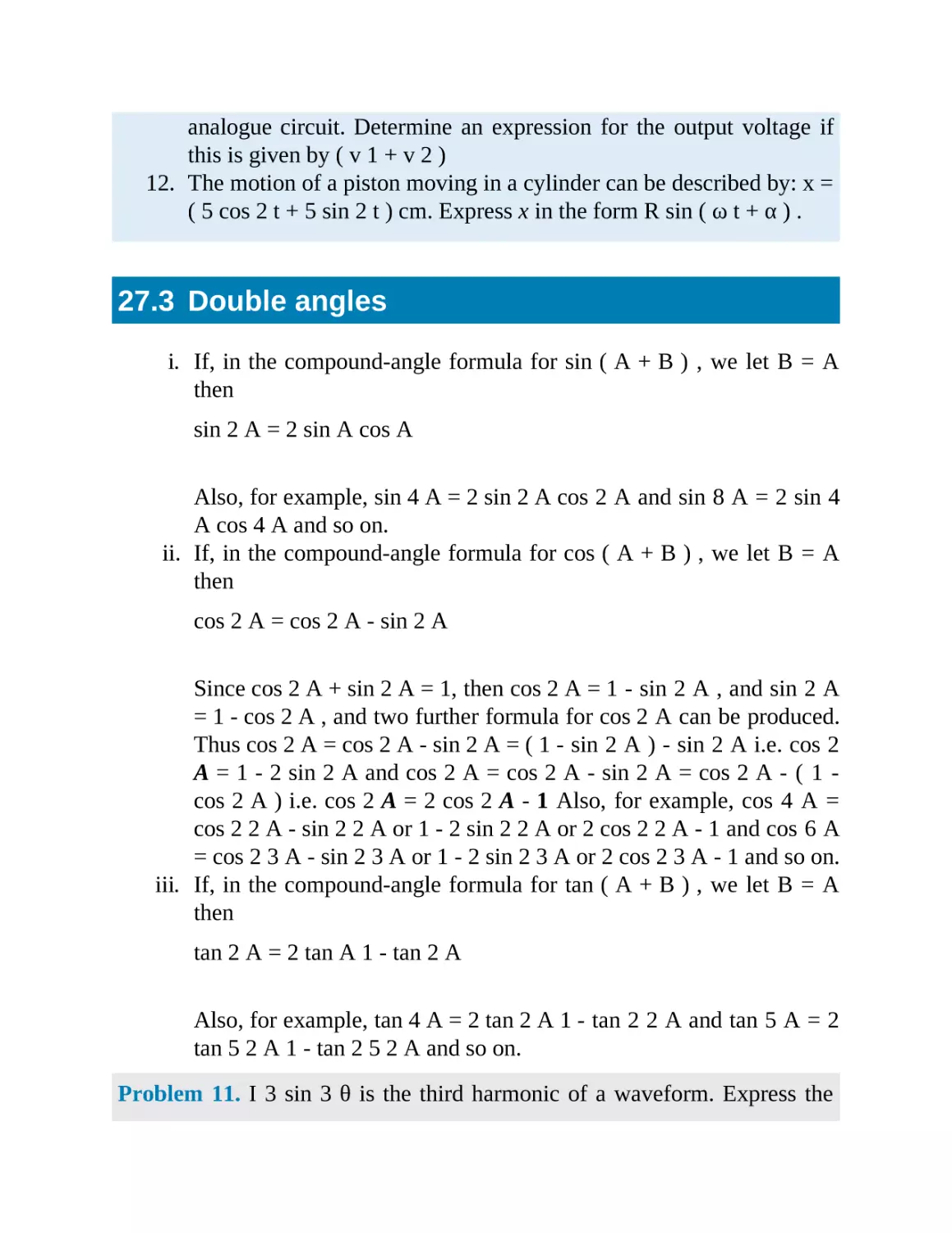 27.3 Double angles