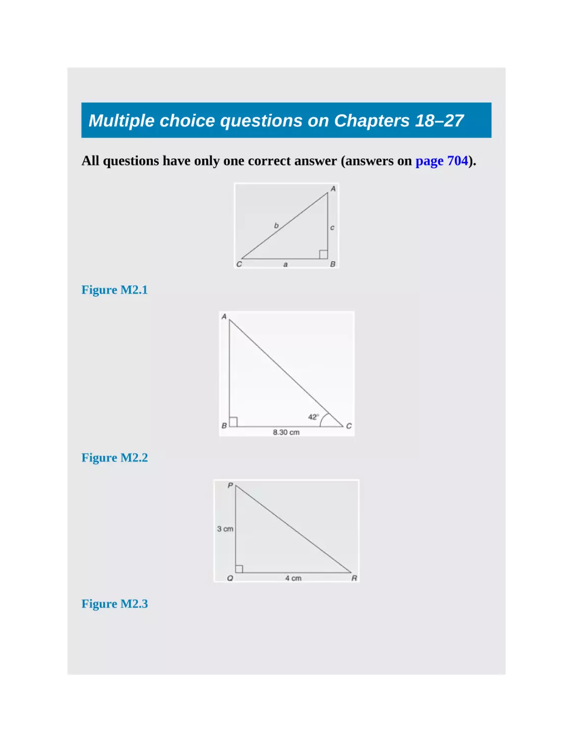 Multiple choice questions on Chapters 18–27