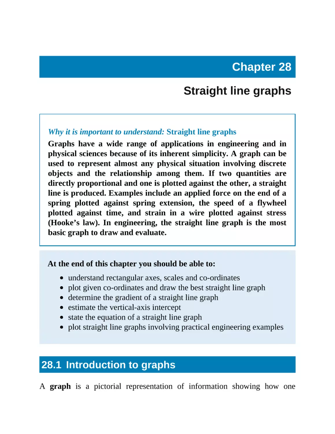 28 Straight line graphs
28.1 Introduction to graphs
