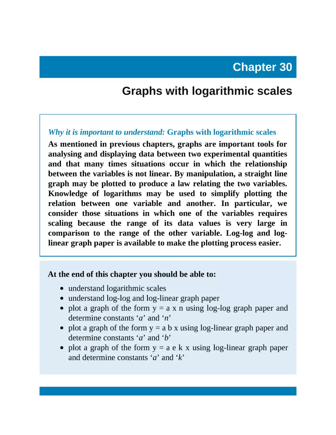 30 Graphs with logarithmic scales