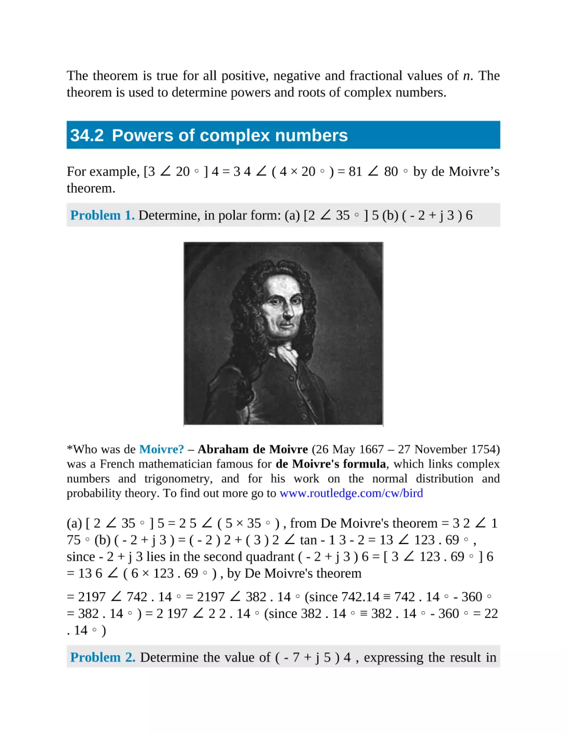 34.2 Powers of complex numbers
