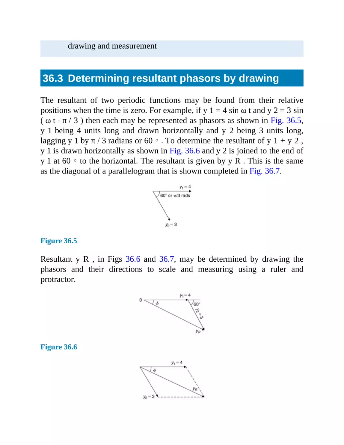 36.3 Determining resultant phasors by drawing