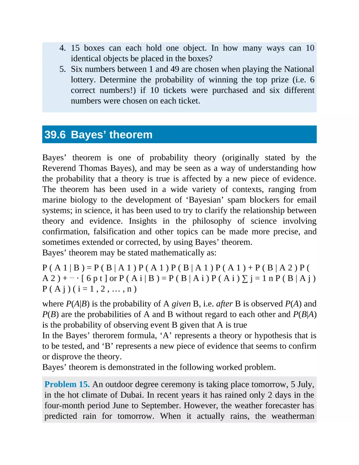 39.6 Bayes’ theorem