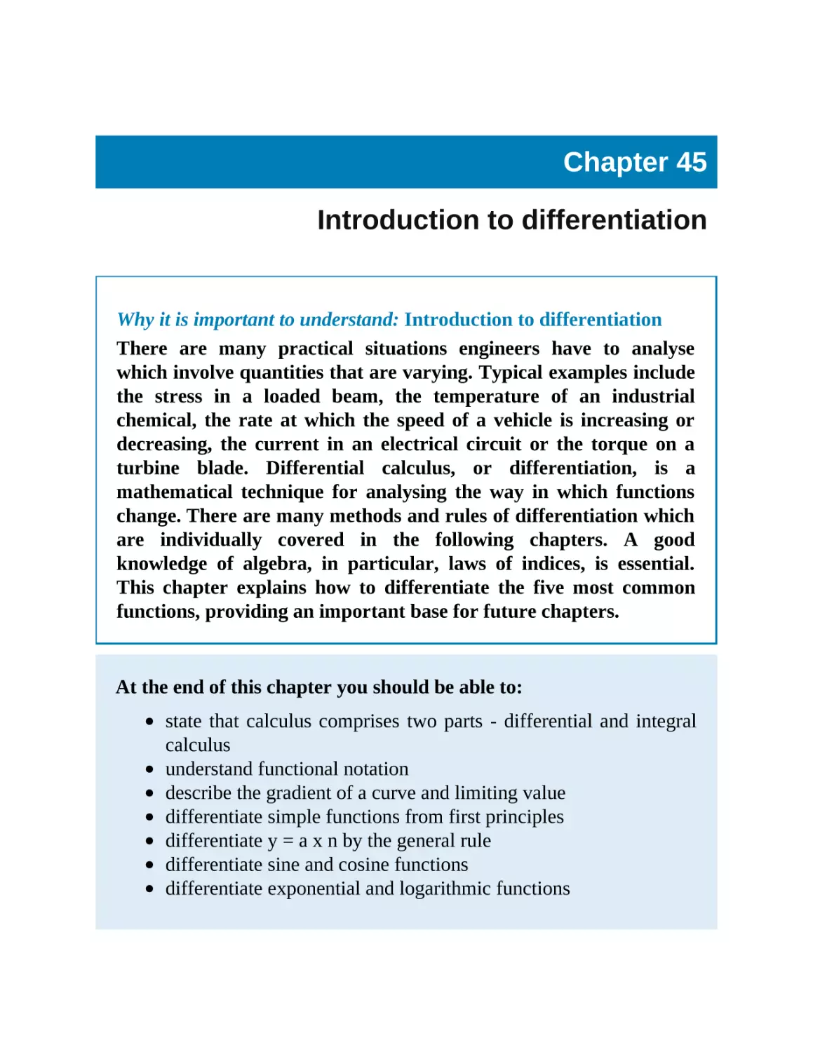 45 Introduction to differentiation