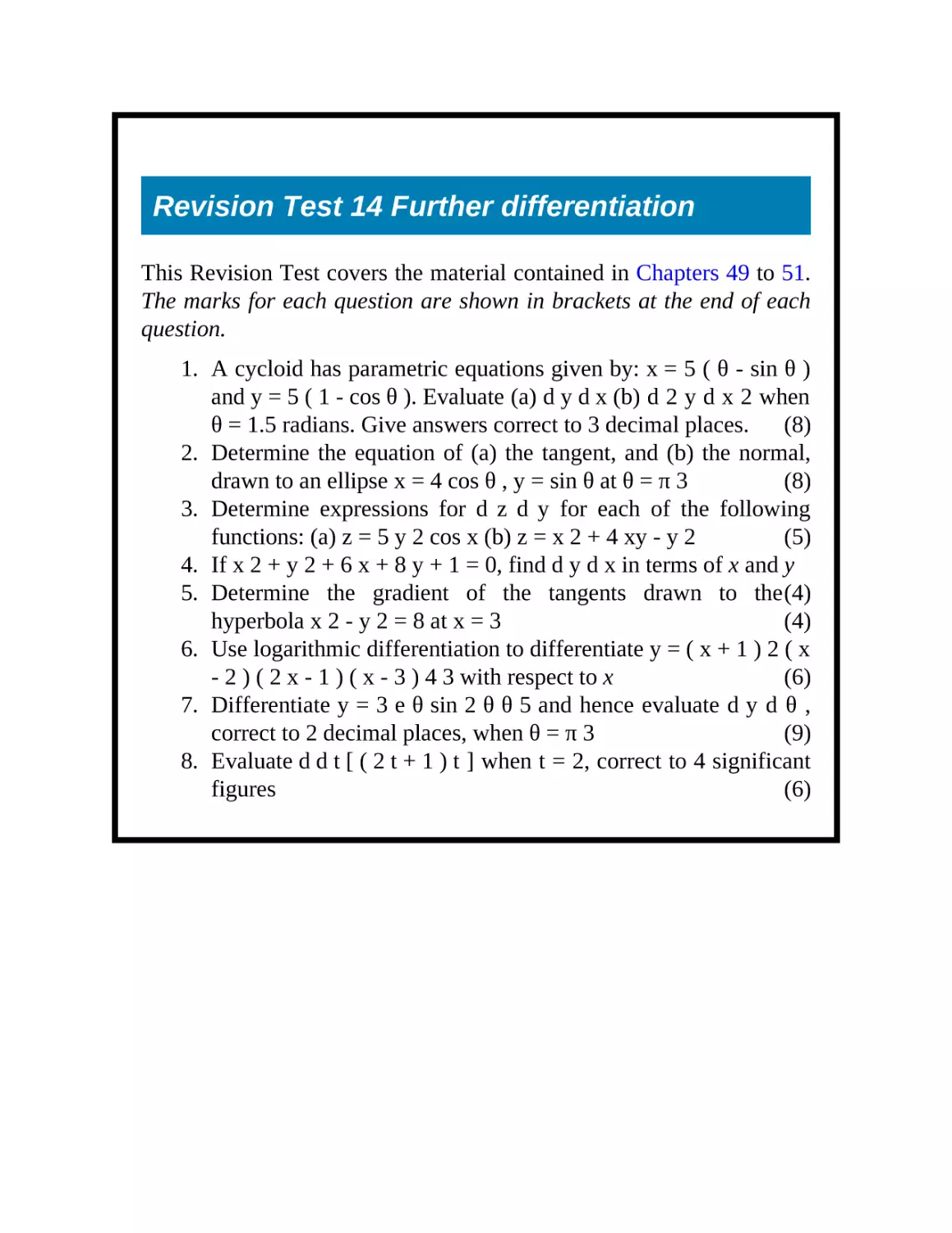 Revision Test 14