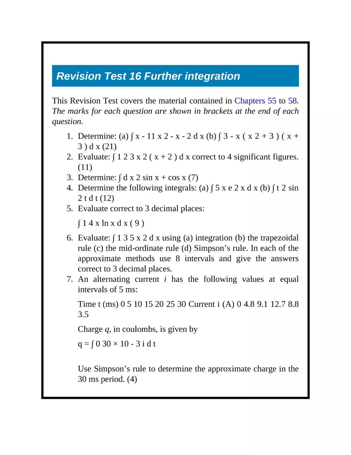 Revision Test 16