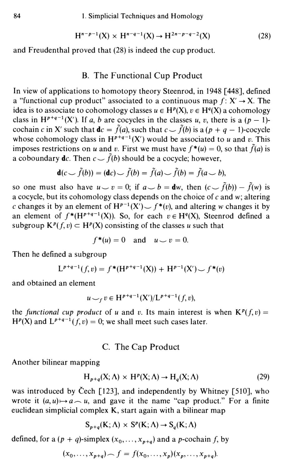 B. The Functional Cup Product
C. The Cap Product