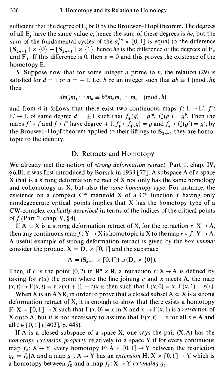D. Retracts and Homotopy