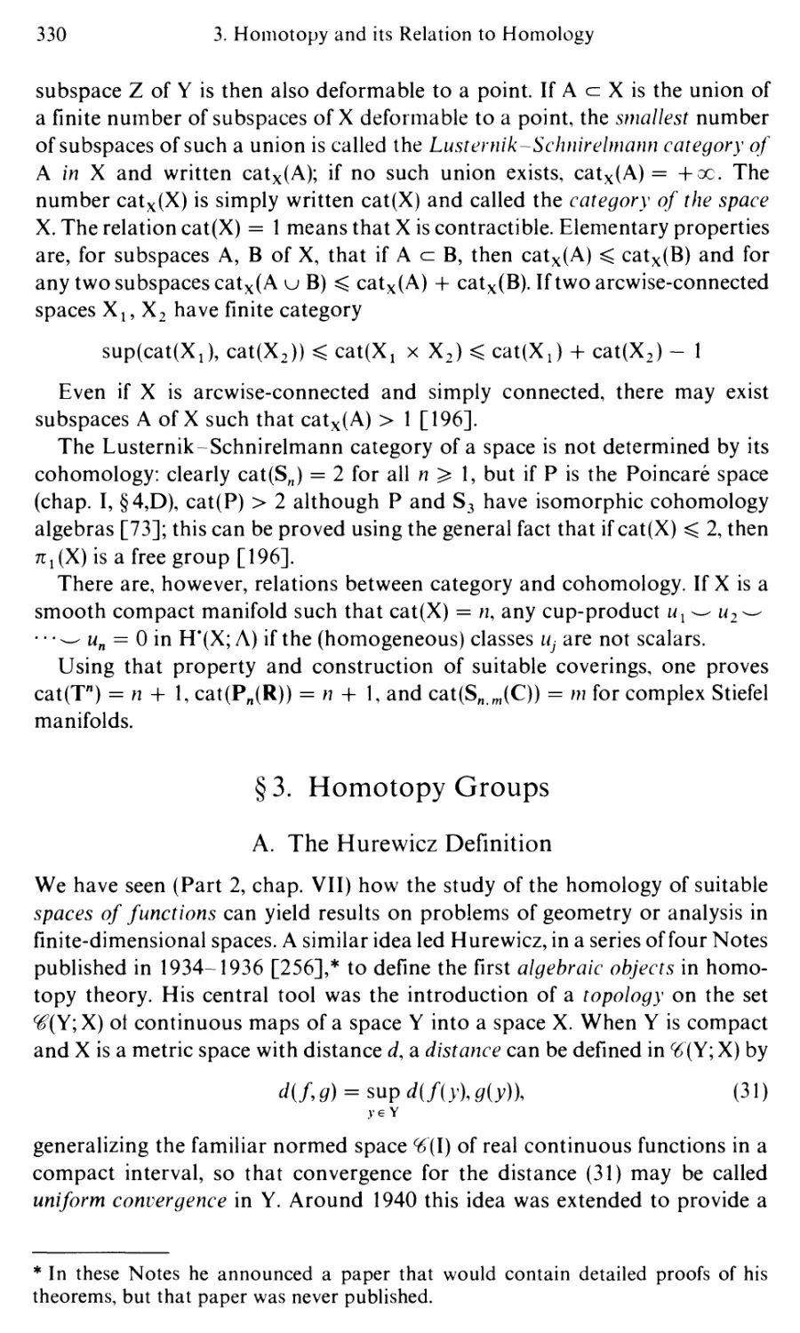 §3. Homotopy Groups