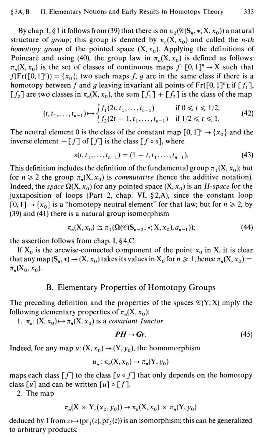 B. Elementary Properties of Homotopy Groups