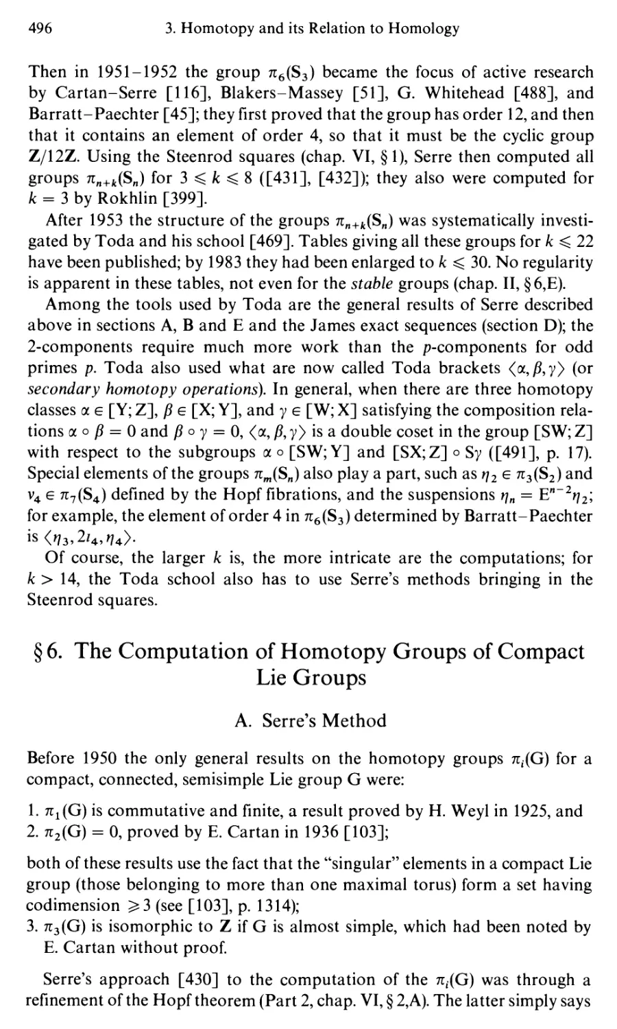 §6. The Computation of Homotopy Groups of Compact Lie Groups