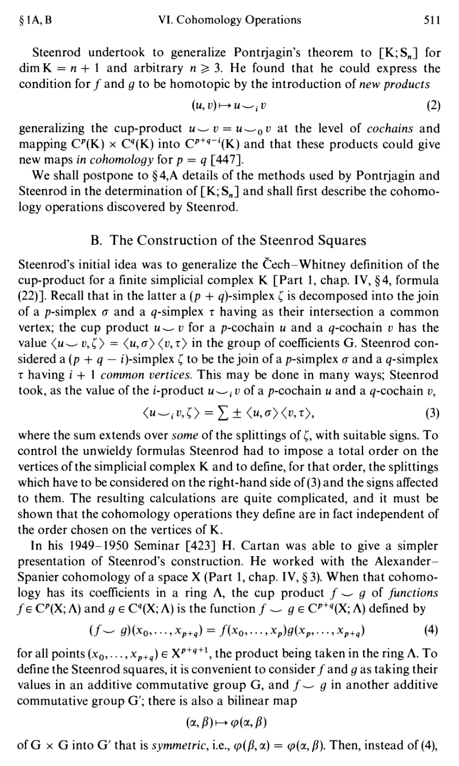 B. The Construction of the Steenrod Squares