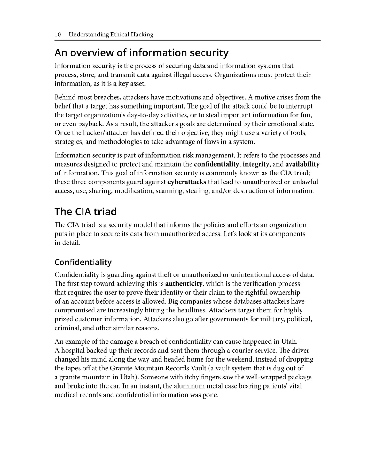 An overview of information security
The CIA triad