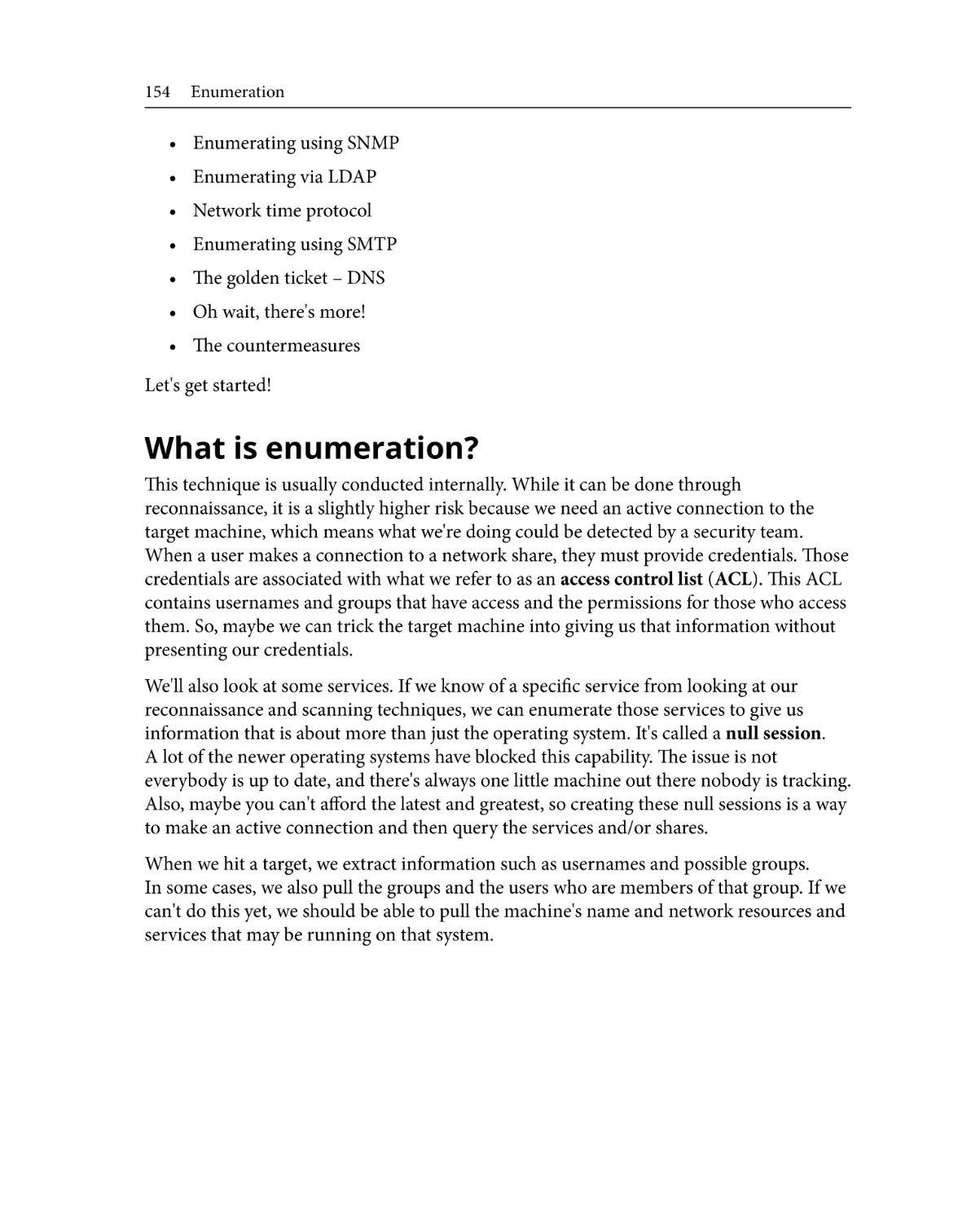 What is enumeration?