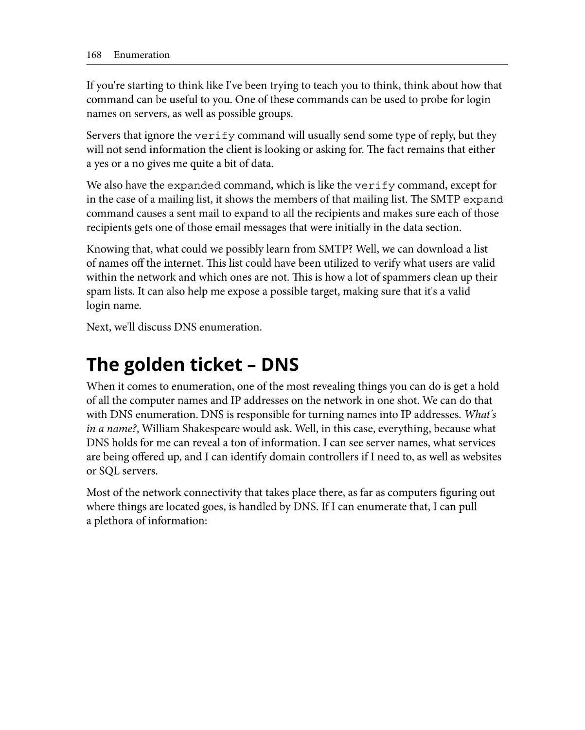 The golden ticket – DNS