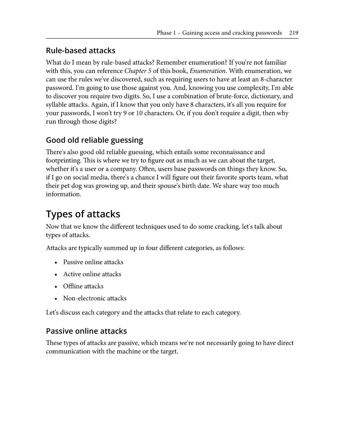 Types of attacks