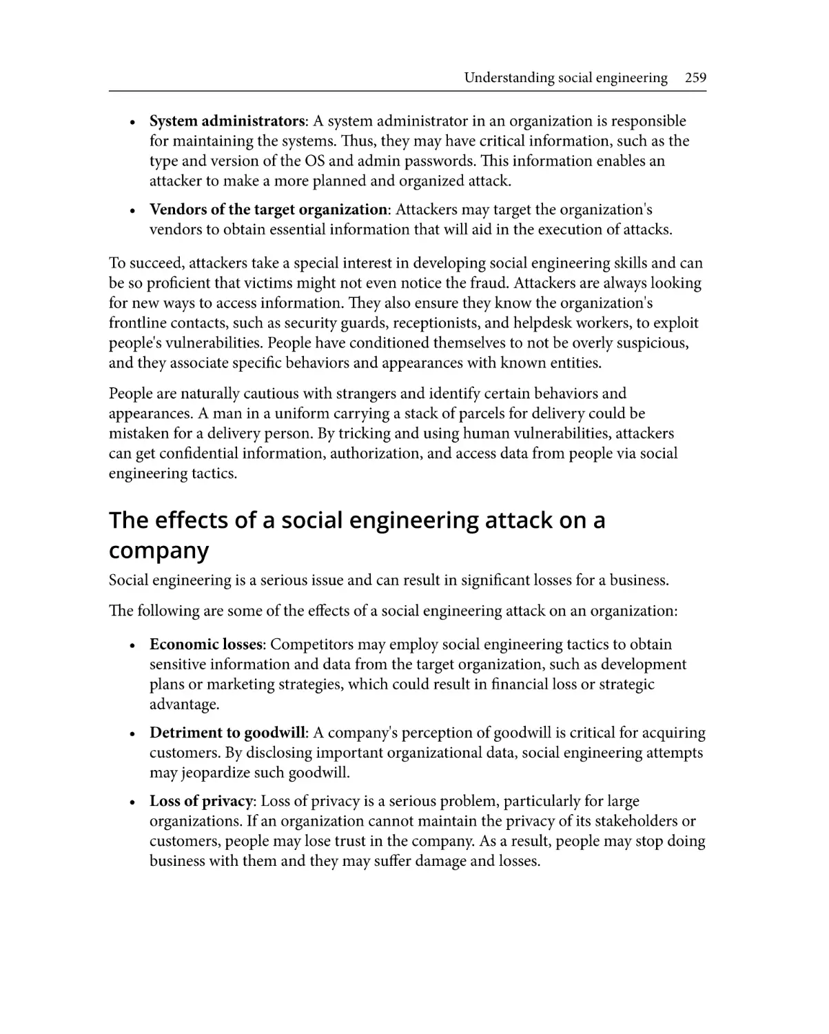The effects of a social engineering attack on a company