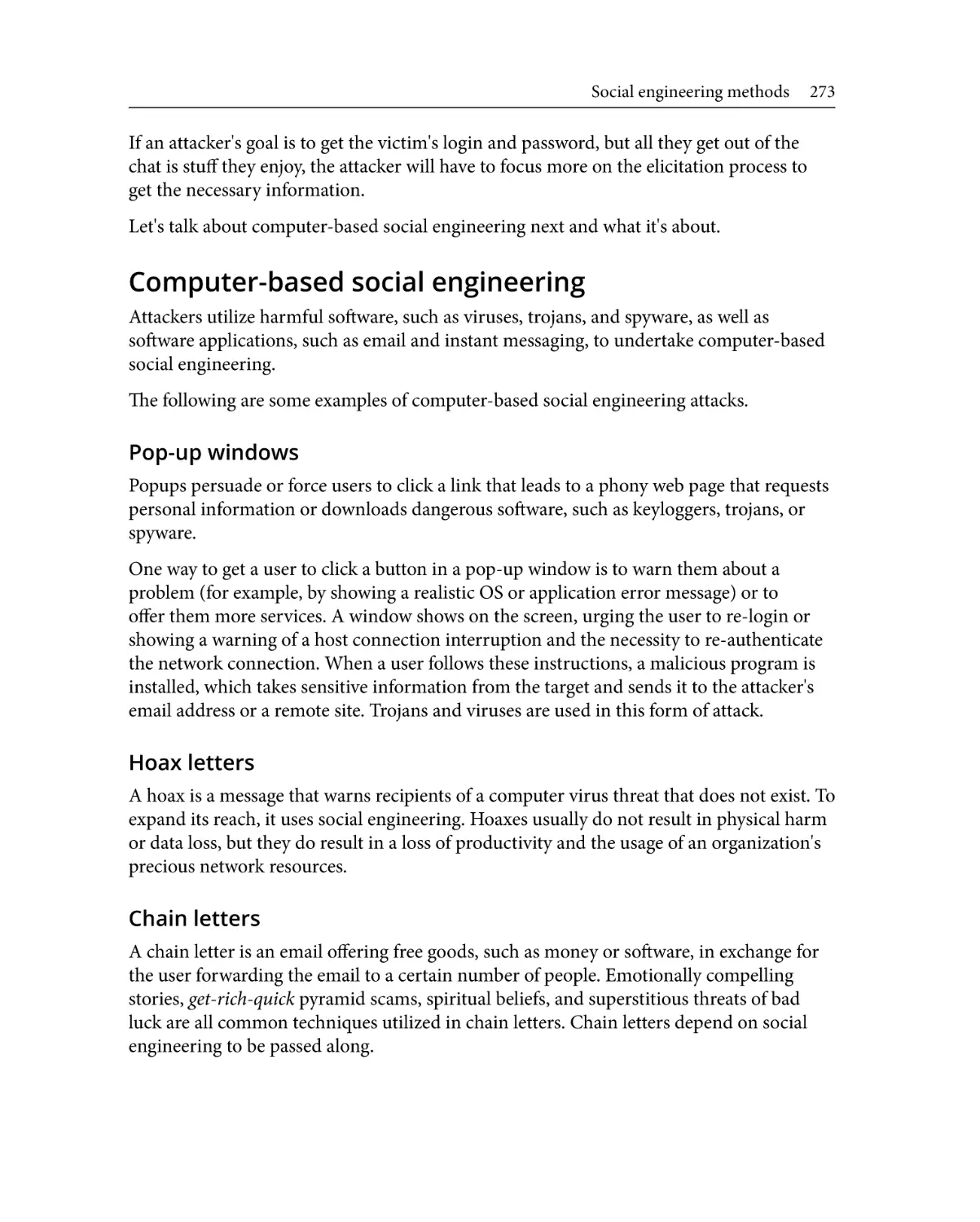 Computer-based social engineering