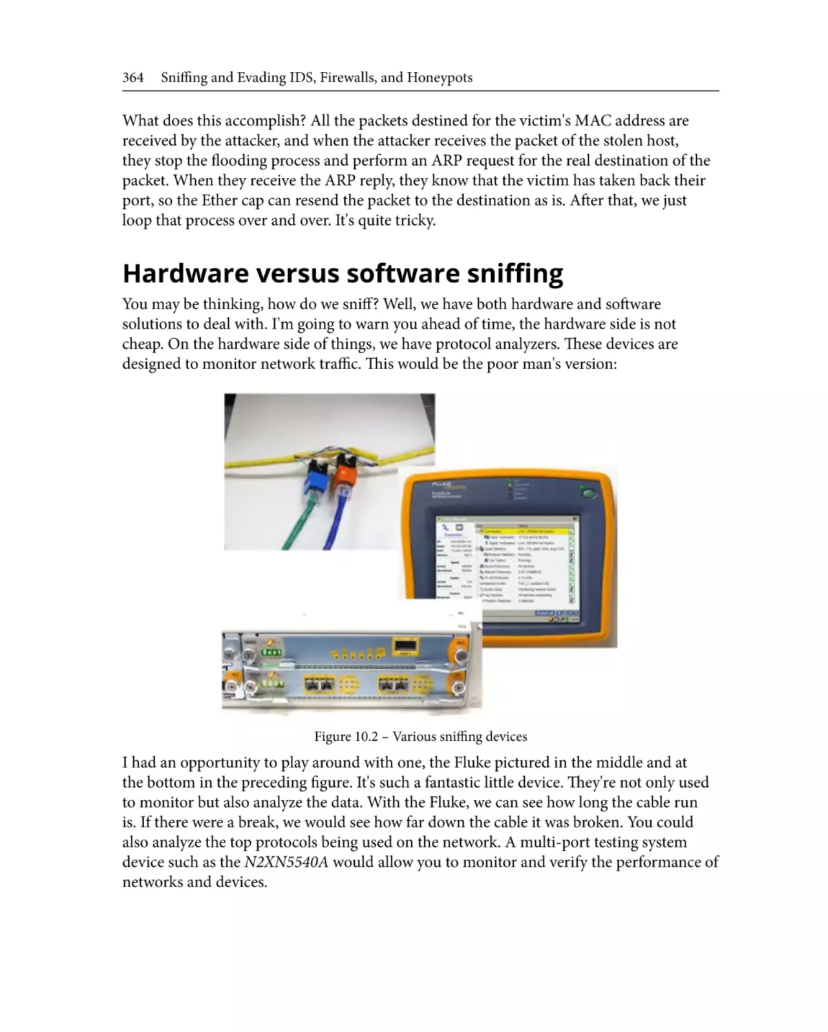Hardware versus software sniffing