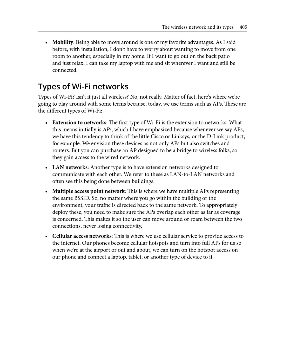 Types of Wi-Fi networks