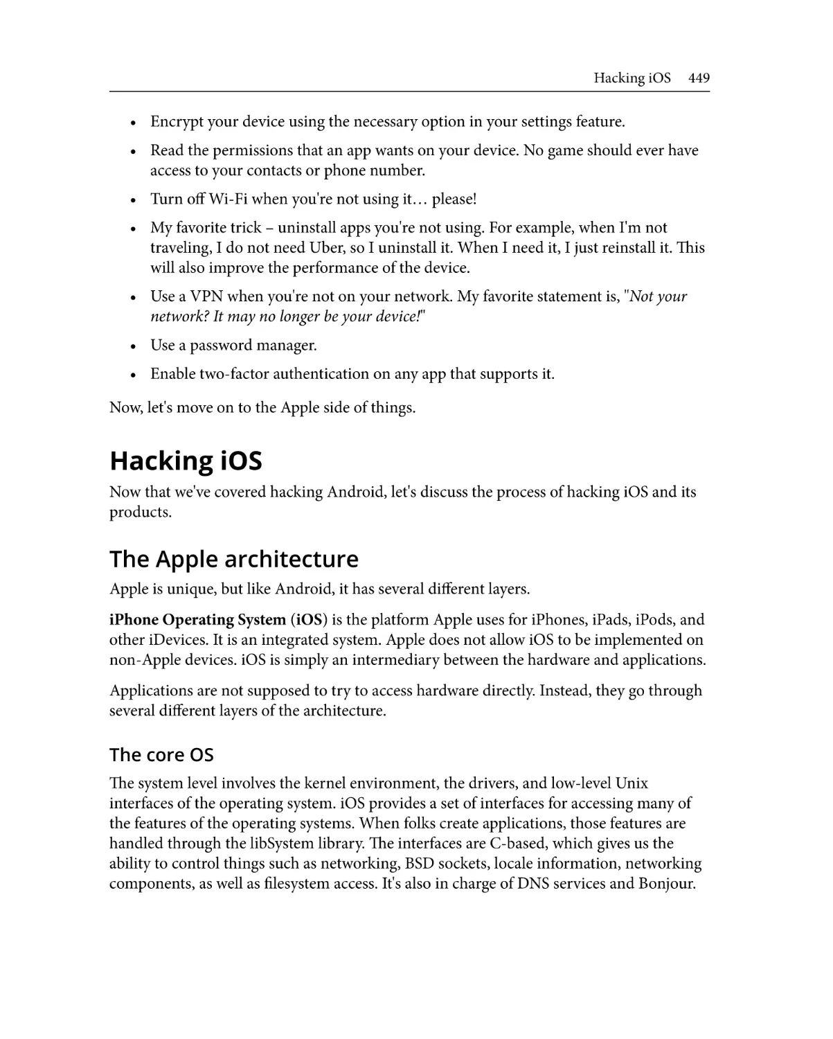 Hacking iOS
The Apple architecture