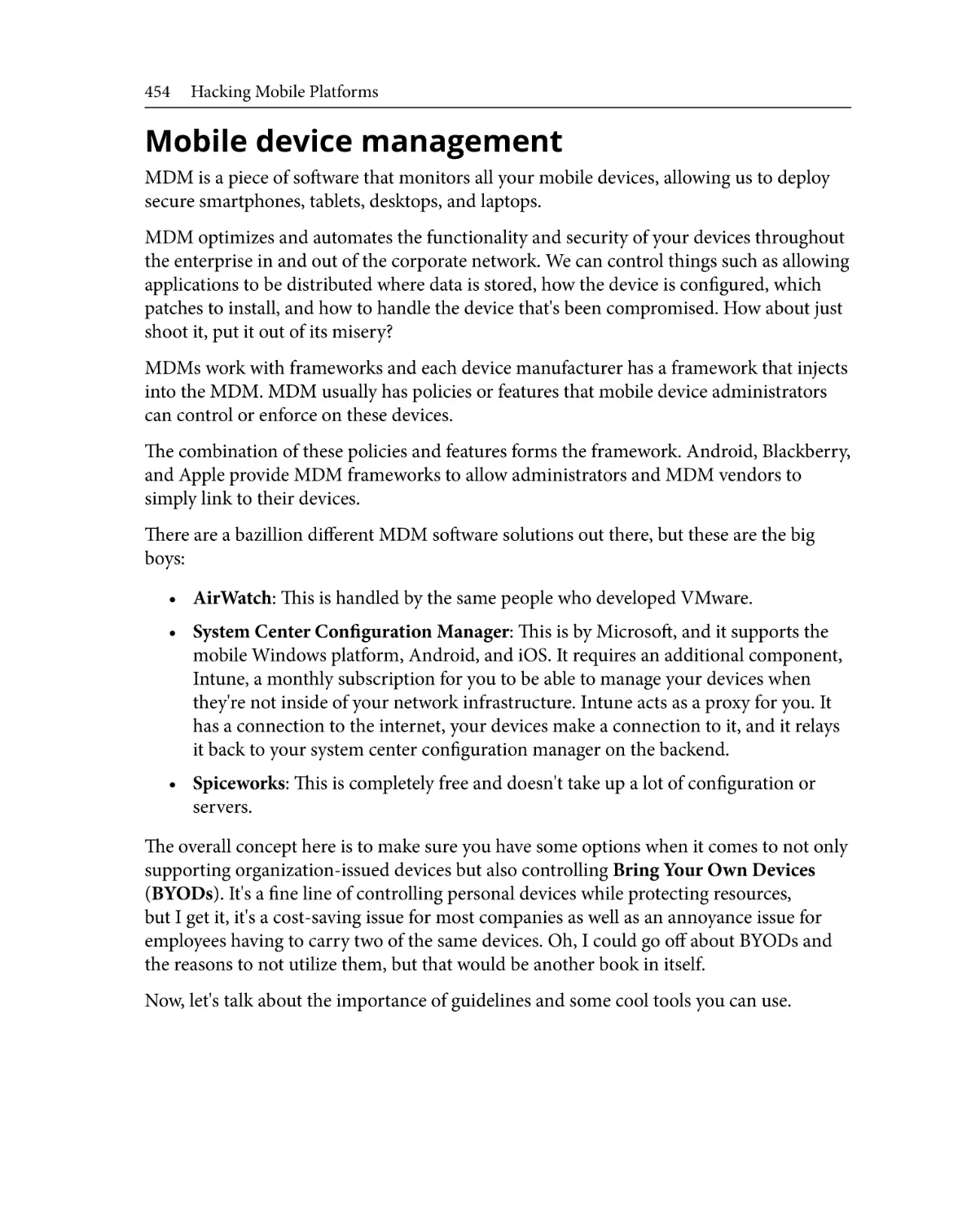Mobile device management