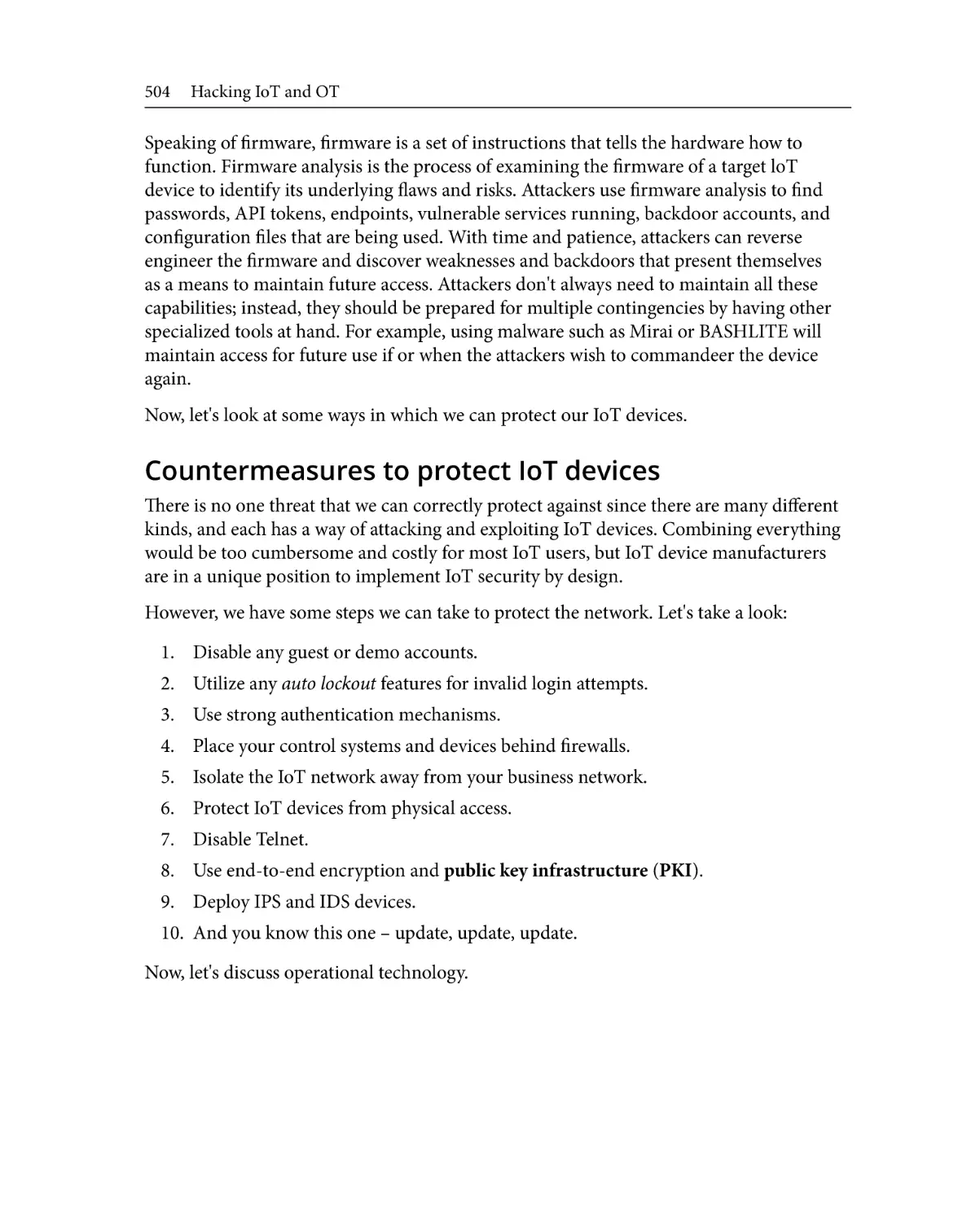 Countermeasures to protect IoT devices